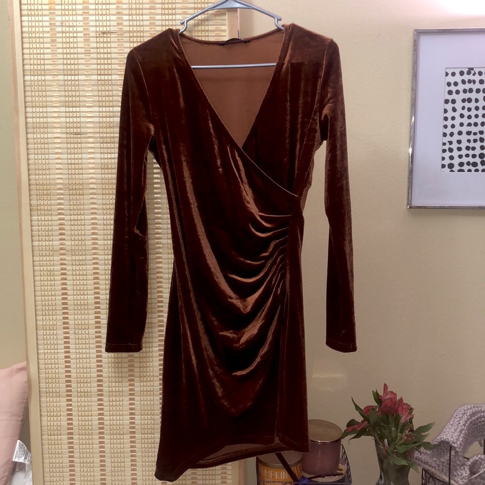 Beautiful brown wrap dress